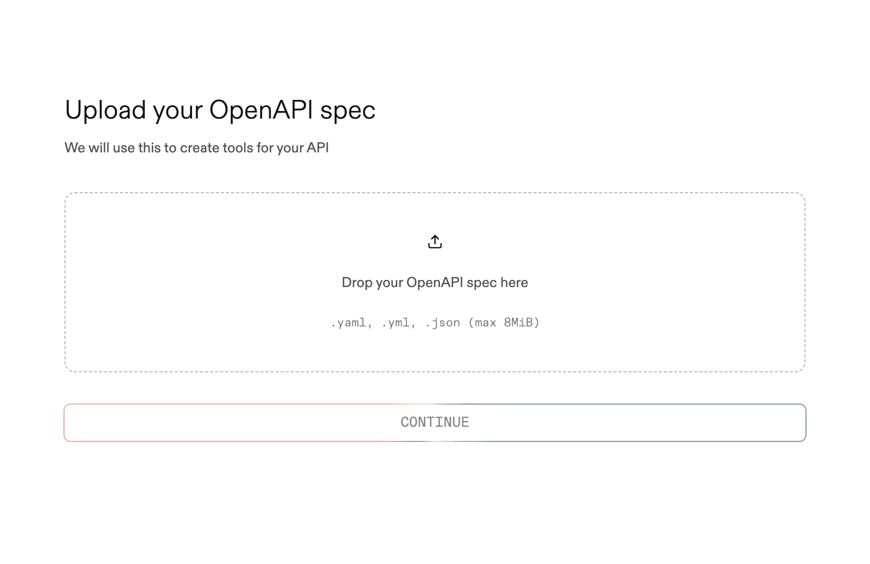 Generate toolsets from your API